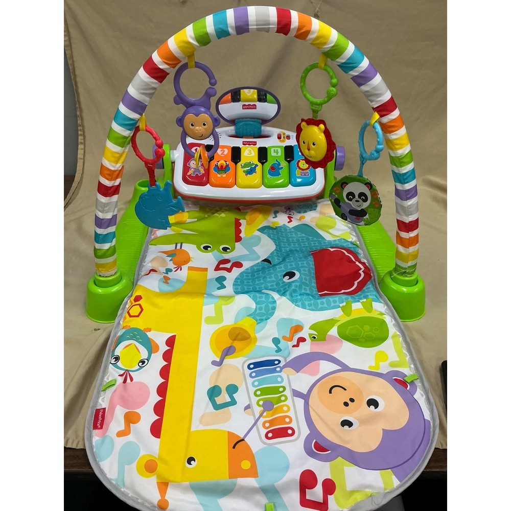 Fisher Price Kick And Play Piano Baby Gym Activity Mat Green